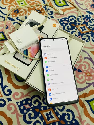 Xiaomi Redmi Note 12 complete box pta official aproved 8/128gb