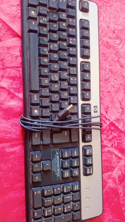 Dell LCD, HP Keyboard & USB Mouse for Sale