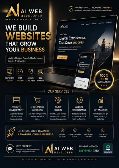 Professional Website Developer | Business Website | AI Website Design