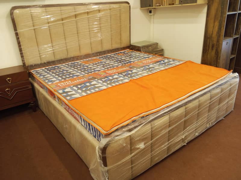 Bed set , Wooden bed , Solid bed , Bed with side table , 1
