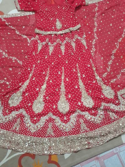 One Time Used Bridal Lehenga – Heavy Stone Work – Imported from UK
