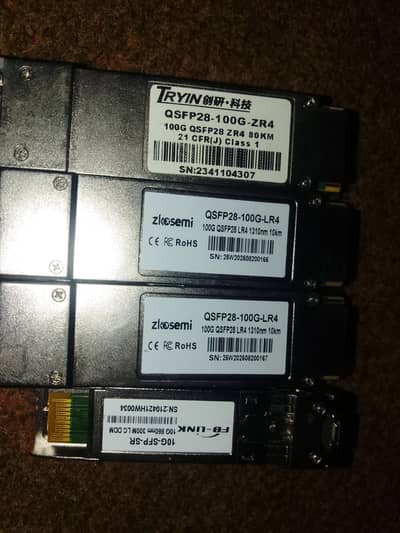 Premium 100G QSFP28 & 10G SFP Transceivers Lot | ZR4 80KM & LR4 10KM