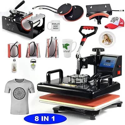 8 in 1 Sublimation Heat Press Machine for Sale. .