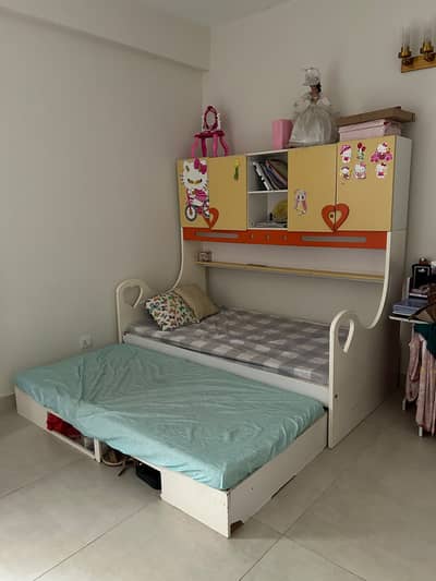 kids single bed kids bed kids wooden bed kids bed   attached cupboards