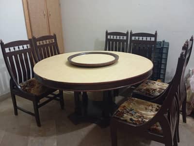 Dining table with 6 chairs