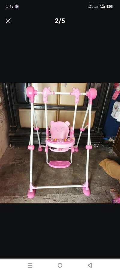 baby jhoola for sale achi halt mai 2 month use