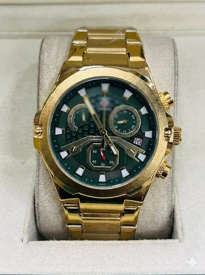 Premium Automatic Chronograph Gold Men's Watch Opt