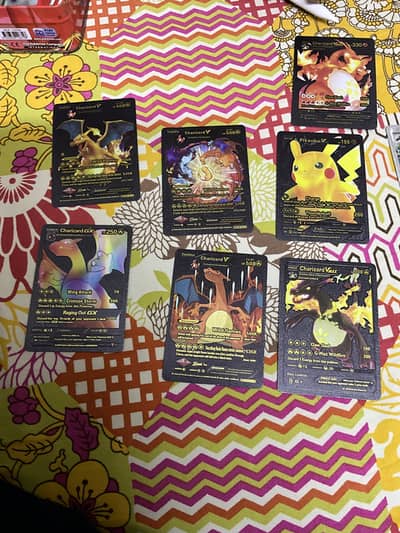 Pokémon cards 24 golden/black/silver