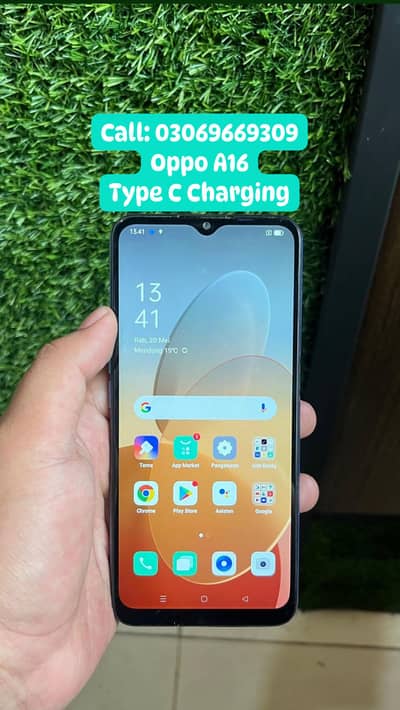 OPPO A16 - 4GB Ram Typce C Charging Android Version 12 Warranty Patch