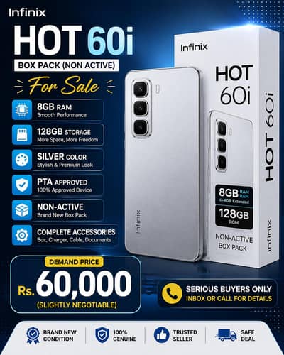  Infinix Hot 60i (Box Pack) For Sale