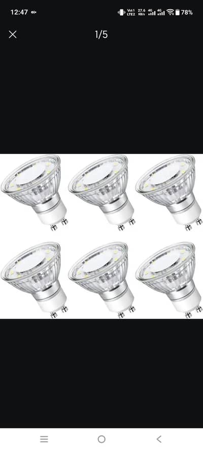 LAMPAUS GU10 BULBS PACK OF 6