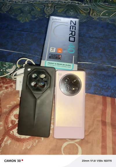 infinix zero 40  ghar mai hee use hova hai neat condtion full box