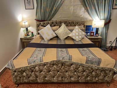 King size bed and 2 side tables