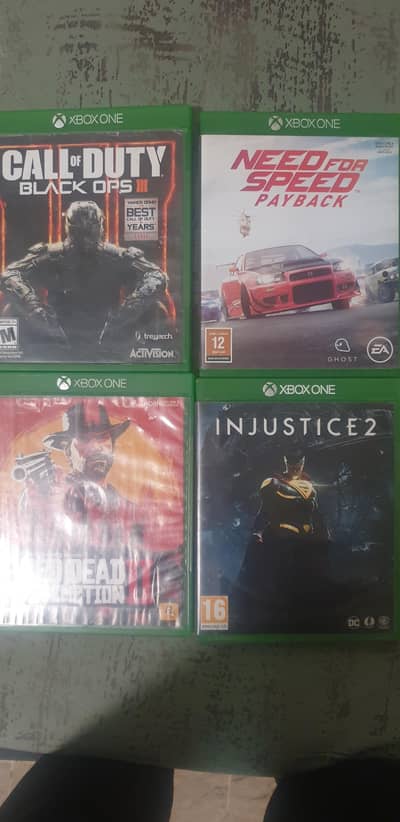 xbox one s games cd disc call of duty need for speed rdr2 injistice gt