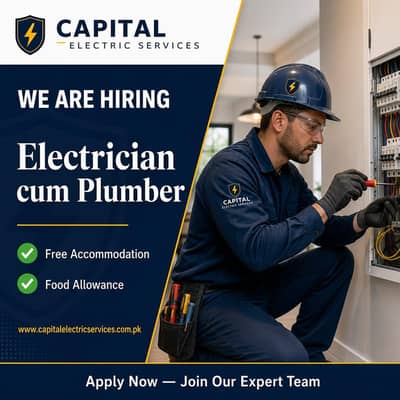 Hiring electrician cum plumber