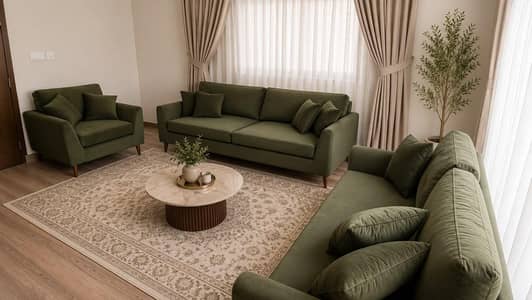 BRAND NEW 6 Seater Sage Green Sofa set - Modern design -Moving scale