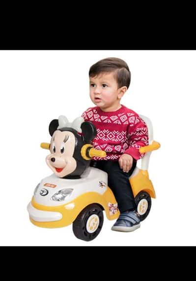  Mickey Mouse 4 Wheel Push Car for Kids 