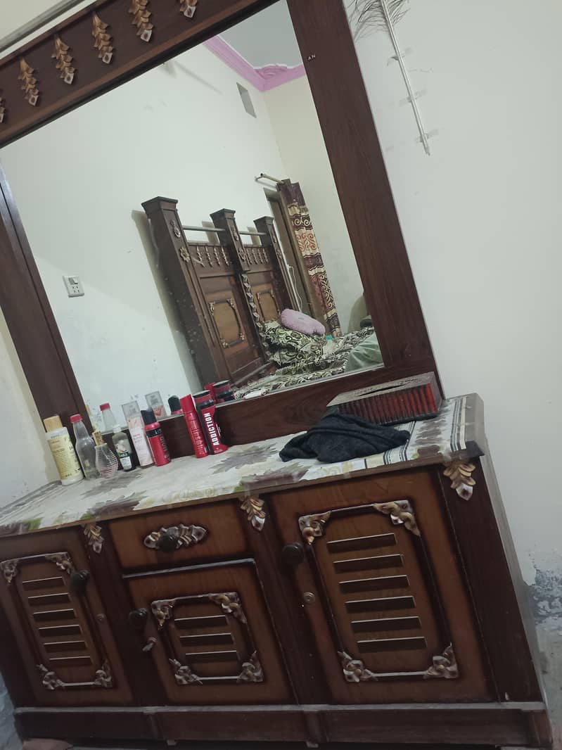 urgent for sale ,bed ,dressing table mattress side table 1