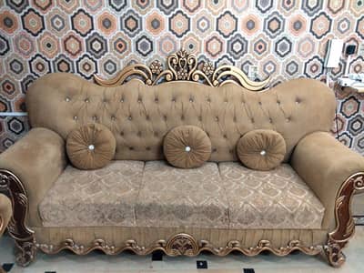 6 Seater sofa Wood Sofa
