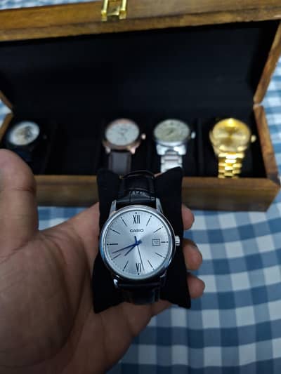 casio orginal watch leather strap