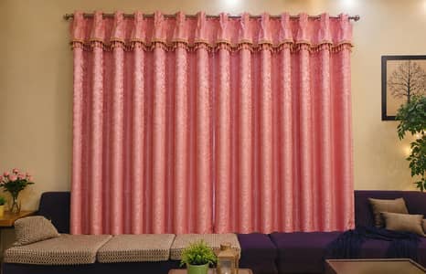 fency beautiful pink color  2 curtains Available.