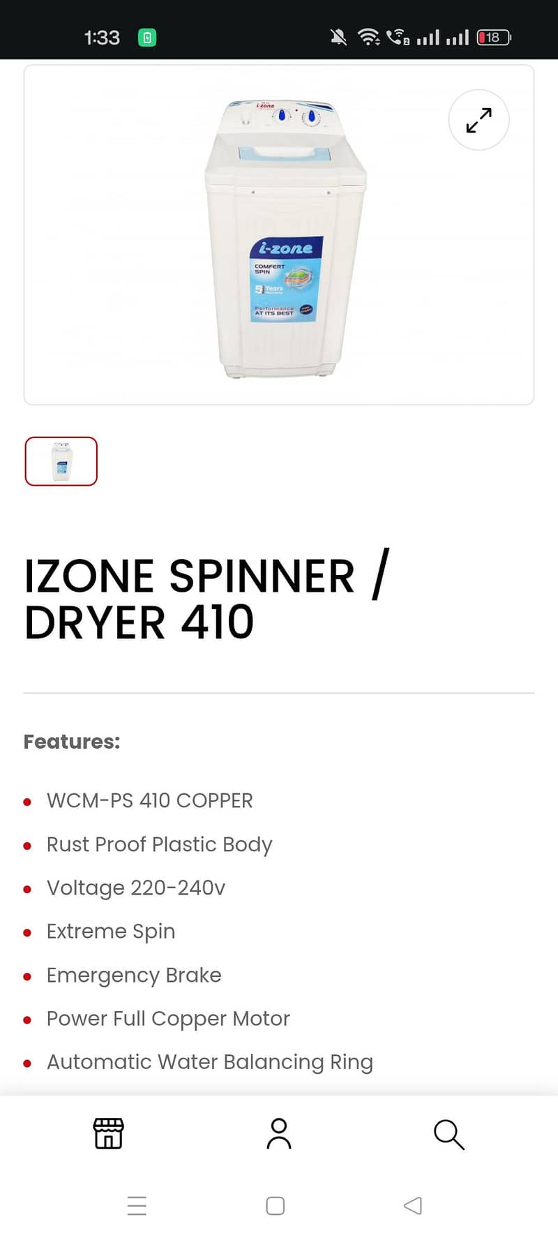 i zone drying machine 1