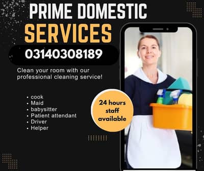 Maid/ Babysitter/Cook/ PatientAttendant/Driver/Helper/Nurses