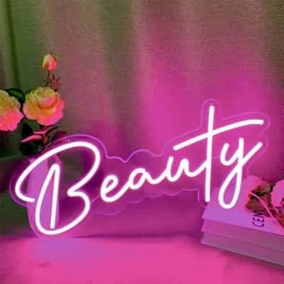 neon light sign according to your