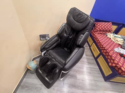 Premium Full-Body Electric Massage Chair (Black Leather)
