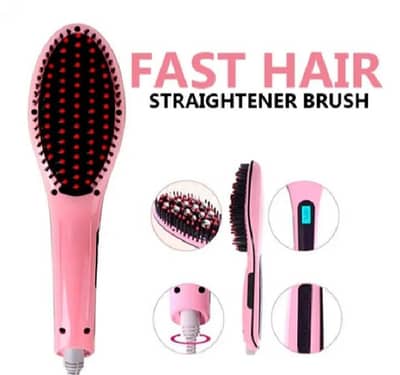 Hair brush straightening