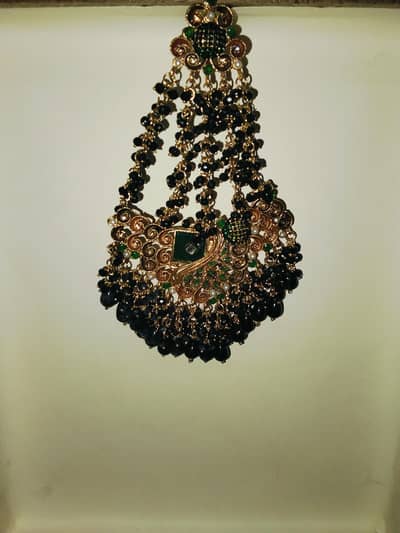 Necklace earrings nose ring jhumar mang Tika