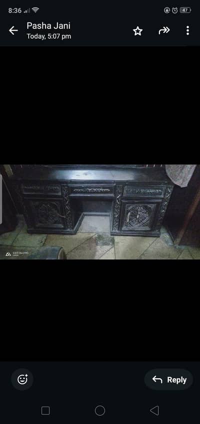 used wooden bed set