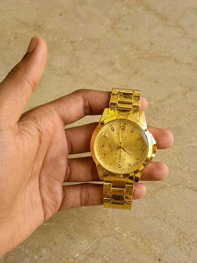 tomi golden strap quarterz watch