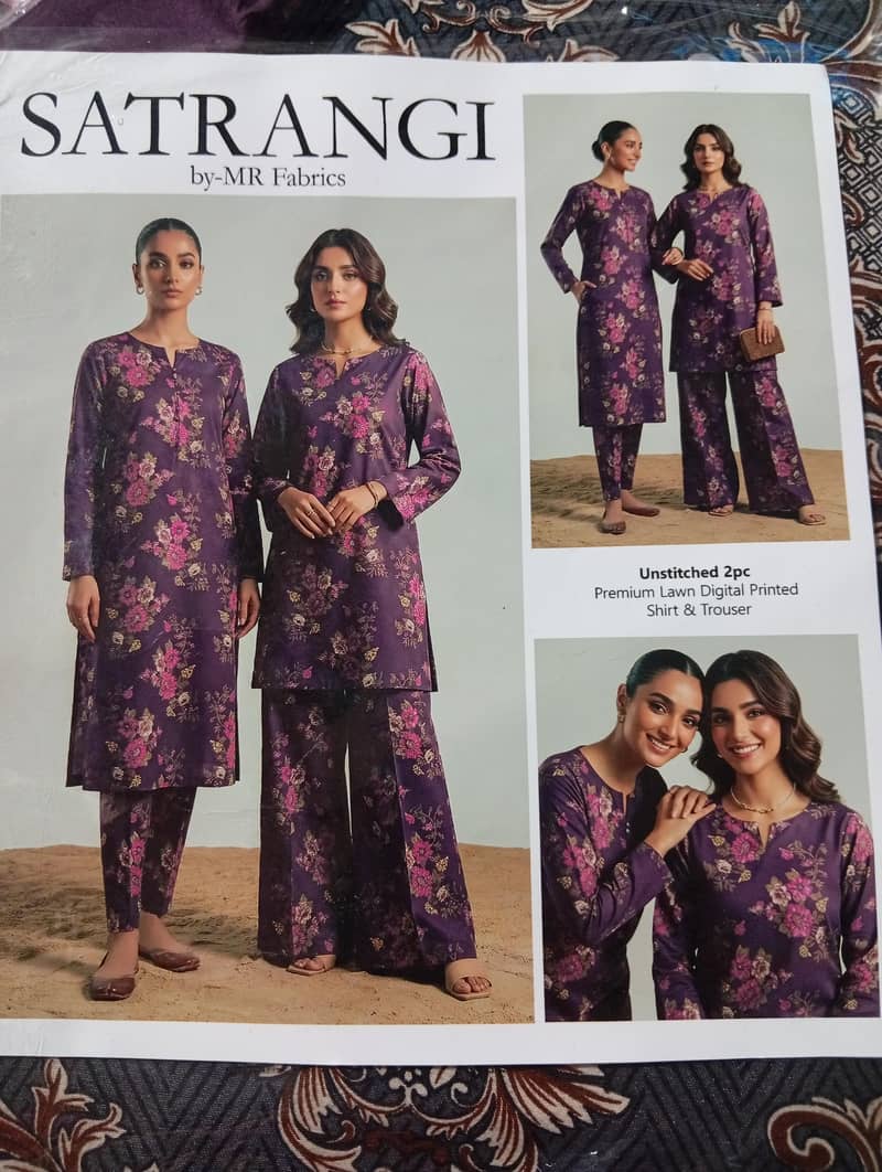 *2pc  all over | Unstitched soot | lawn collection* 0