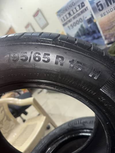 Continental 4 tyres set 195/65 R 15 H for sale.