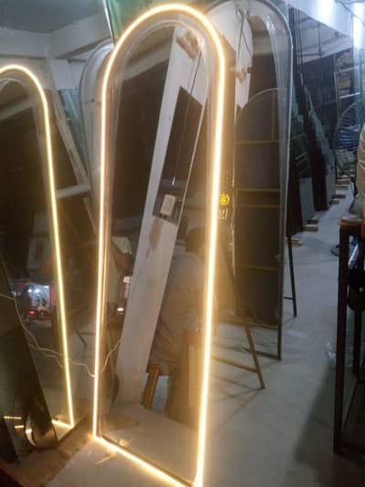 standing led light  mirror new