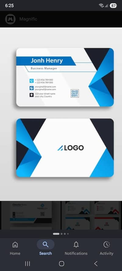 Home based data entry or visiting card designing work