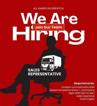 Agent Required for Trucking Sales.