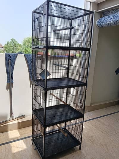 4-Section Large Iron Bird Cage / Breeding Cage - Heavy Duty