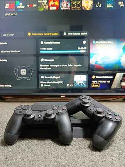 PS4 Slim Jailbreak 500GB, 2 Controllers, 1TB External HD