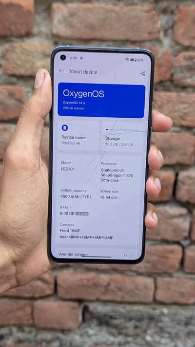 one plus 9r (8//256 dual physical approve )