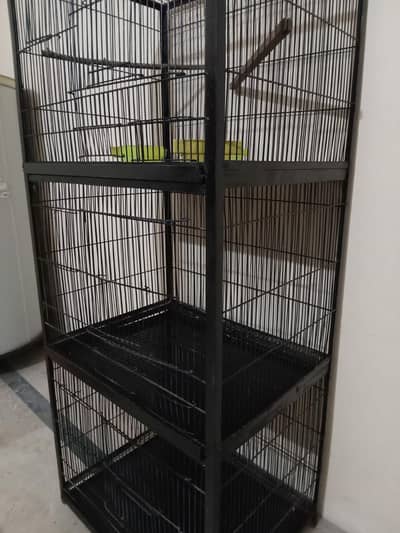 3 portion bird cage