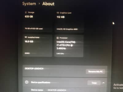 Core i7 4770 16GB Ram 500 wat PSU Gaming pc