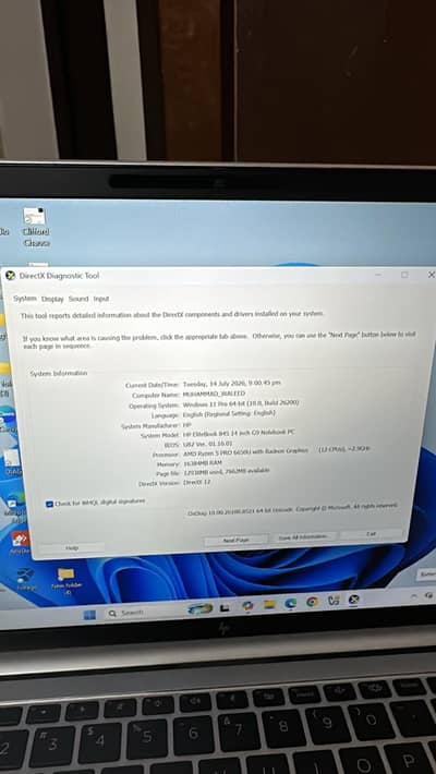 HP EliteBook 845 G9 / Ryzen 5 PRO / 16GB DDR5 / 256GB Nvme SSD / FHD