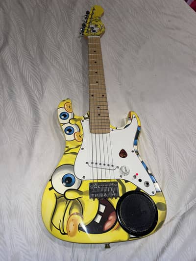 SpongeBob Electric Guitar with Built-in Speaker – Like New