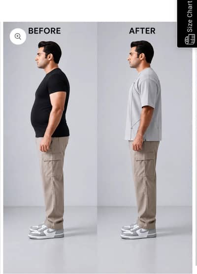 Oversized Anti-Belly T-Shirts for Men