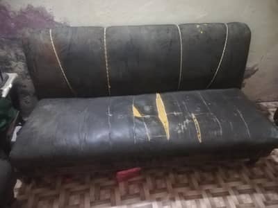 sofa set used  3+1+1 seater poshish