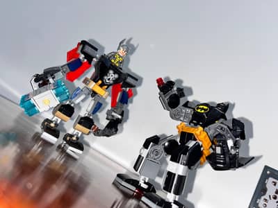 2 Pcs Thor & Batman Mech Robot Building Blocks Superhero Action figure