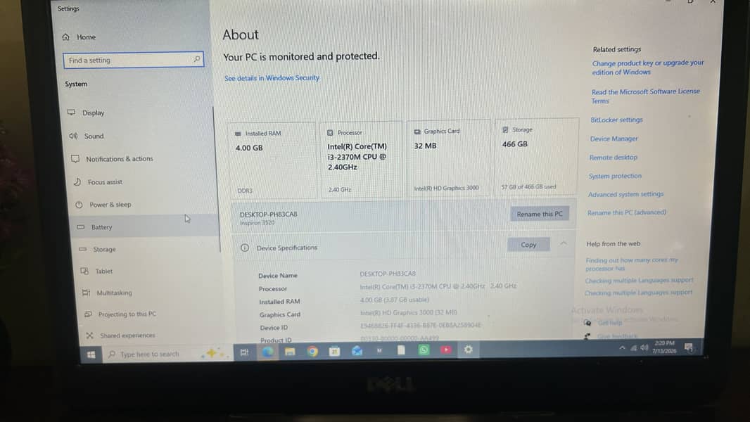 Dell core i3 0