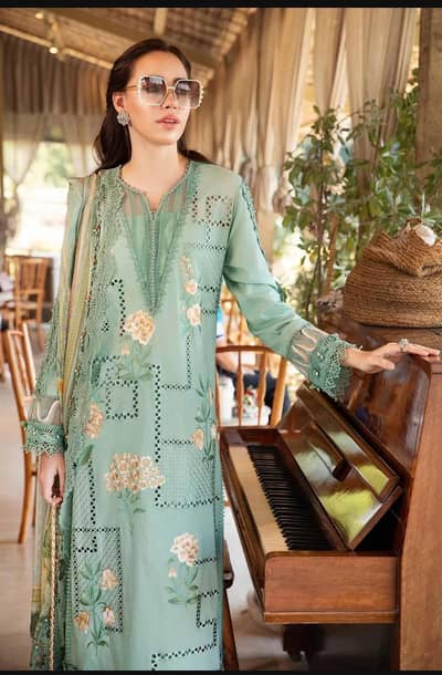 Digital Printed Lawn 3Pc Set Mint Green Unstitch